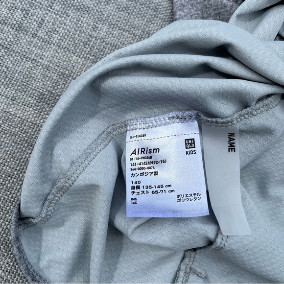 Uniqlo Youth Unisex Light Grey Full Zip Long Sleeve Hoodie Jacket Size 9-10Y - Picture 4 of 16